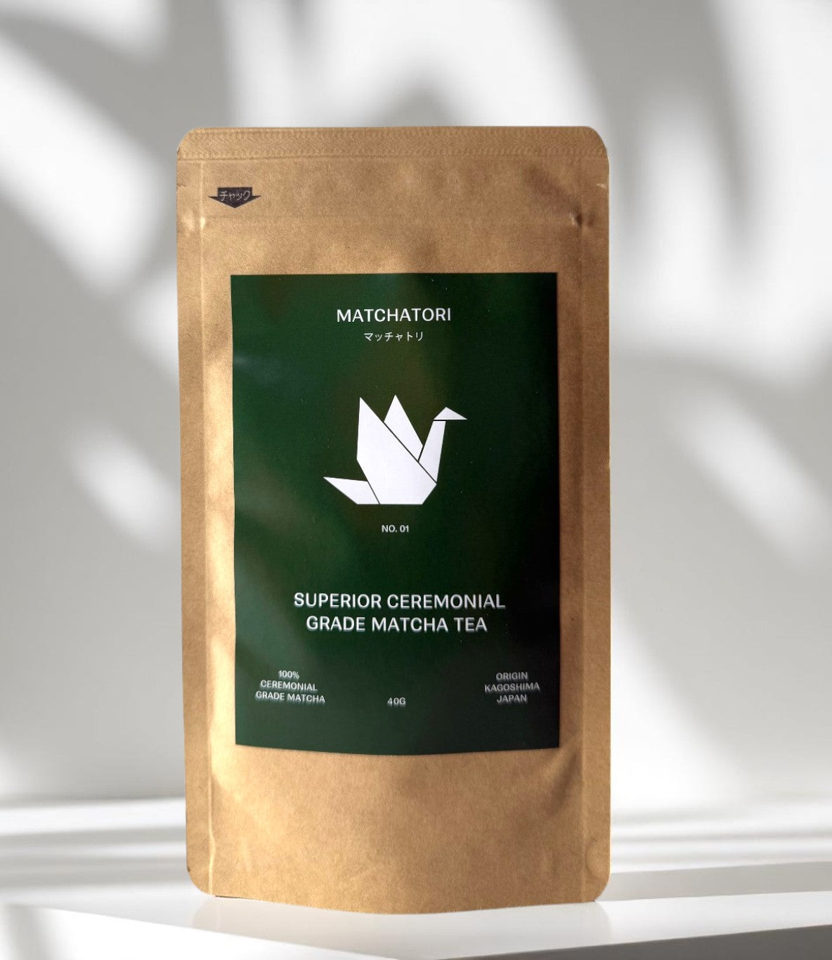 Matchatori No 1 Superior Ceremonial Grade Matcha 40g packaging, showcasing vibrant design and premium matcha quality.