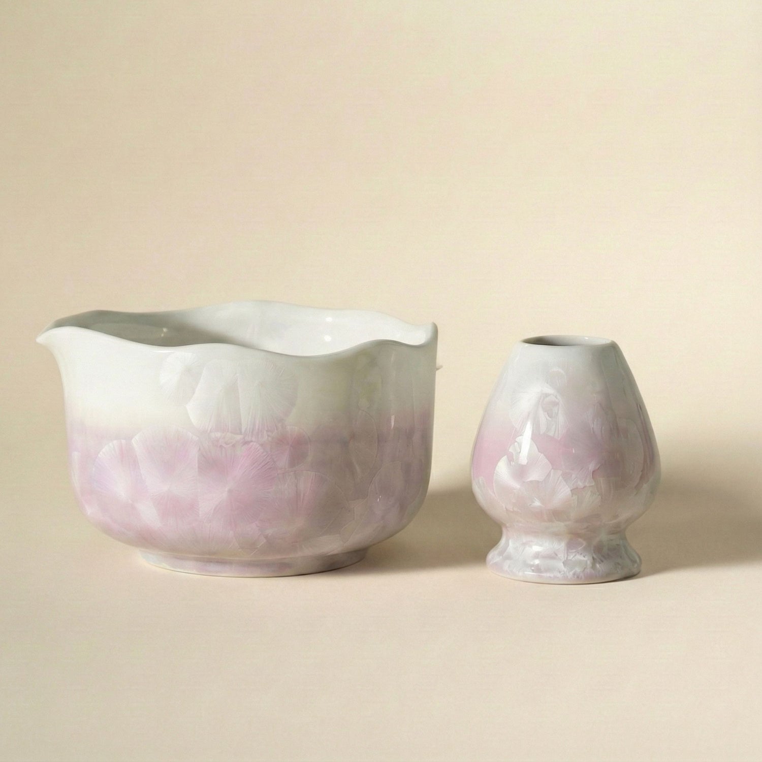 Haru Matchaskål & Visphållare Lila