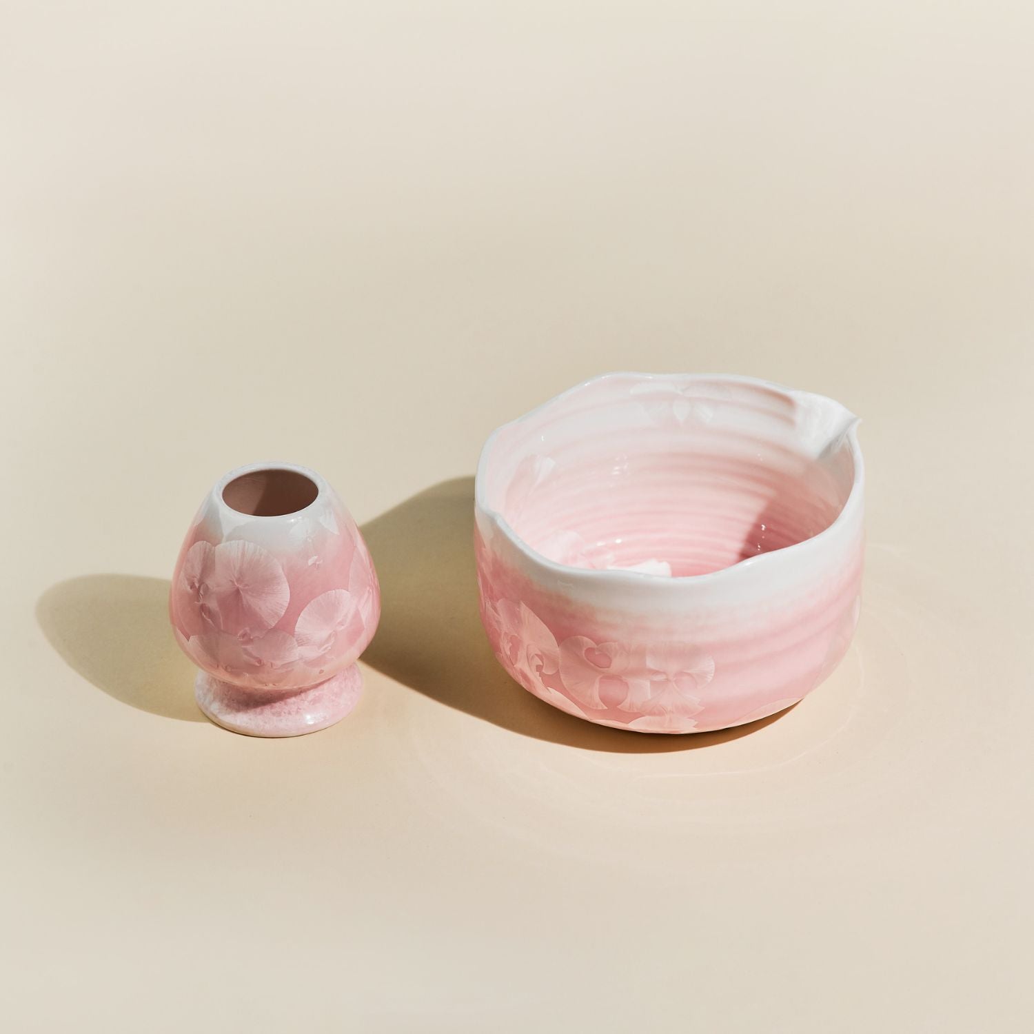 Haru Matcha Bowl & Whisk Holder Pink