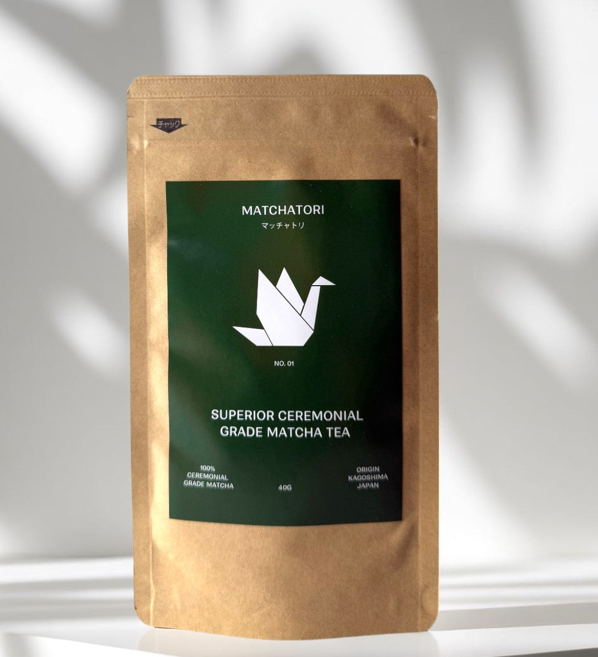 Matchatori No 1 Superior Ceremonial Grade Matcha 40g packaging, showcasing vibrant design and premium matcha quality.