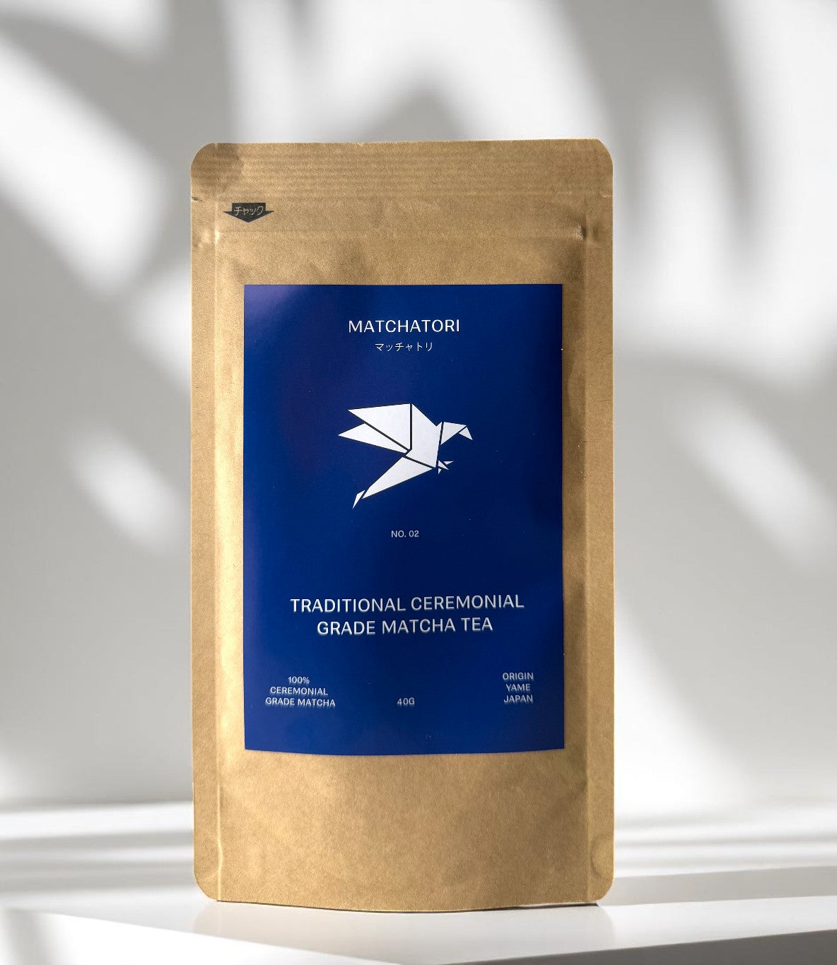 Matchatori No 2 Traditional Ceremonial Grade Matcha 40g packaging featuring a rich aromatic design.